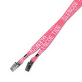 Direct Screen Printed Lanyard with 2 Bulldog Clips (19"x5/8")